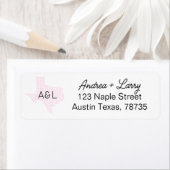 Texas Hearts Bruiloft Retouradres Labels (Insitu)