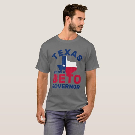 Texas heeft een Beto-gouverneur nodig - O'rourke 2 T-shirt (Voorkant volledig)