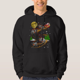 Texas Heeler Rendier Kerstmis Hond Rijden Santa X Hoodie