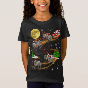 Texas Heeler Rendier Kerstmis Hond Rijden Santa X T-shirt