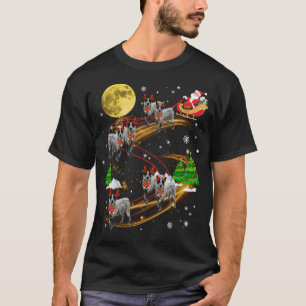 Texas Heeler Rendier Kerstmis Hond Rijden Santa X T-shirt