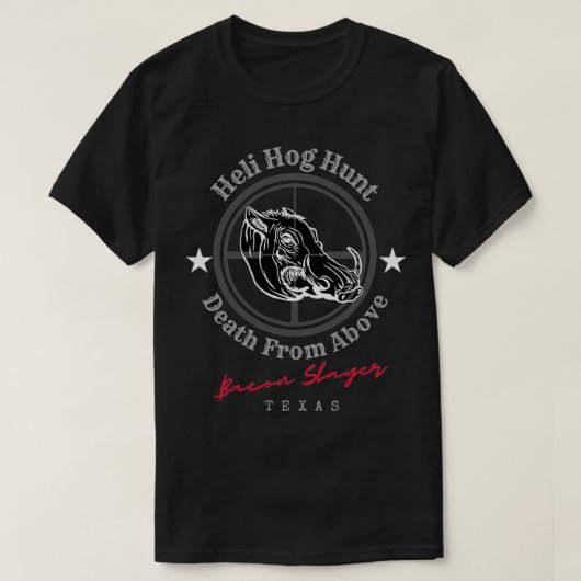 Texas Helicopter Hog Hunting Classic TShirt (Design voorkant)