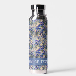 Texas-herdenkende blauwe bonen, waterfles