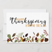Texas-herfstloof Thanksgiving-kaart Feestdagenkaart (Voorkant)