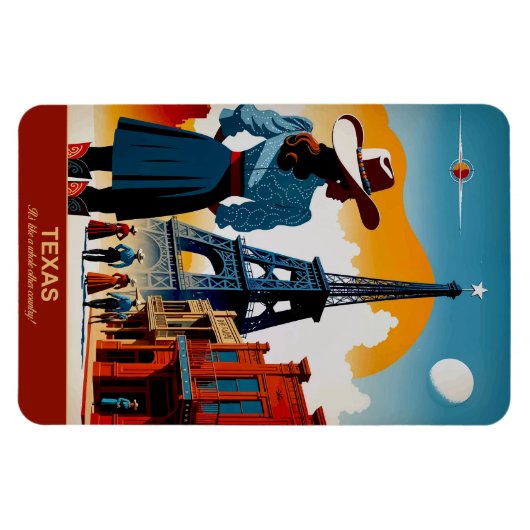 Texas: Het is als een heel ander flexibel land Magneet (Horizontaal)