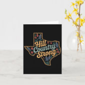 Texas Hill Country 2025 Texas Strong Retro Motivat Kaart (Gele Bloem)