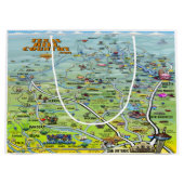 Texas Hill Country Cartoon Map Large Cadeautasje (Voorkant)