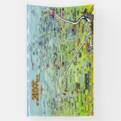 Texas Hill Country Cartoon Map Spandoek (Verticaal)