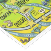 Texas Hill Country Cartoon Map Tafelkleed (Gekanteld)