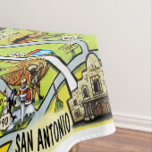 Texas Hill Country Cartoon Map Tafelkleed (Voorbeeld)