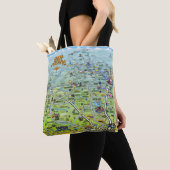 Texas Hill Country Cartoon Map Tote Bag (Dichtbij)