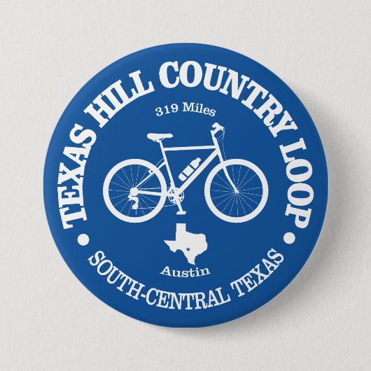Texas Hill Country (fietsen) Ronde Button 7,6 Cm (Voorkant)