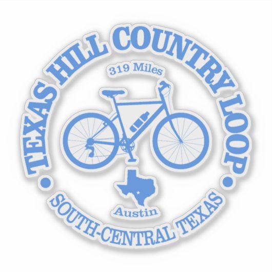 Texas Hill Country (fietsen) Sticker (Voorkant)