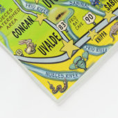 Texas Hill Country Fun kaart Fleece Deken (Hoek)