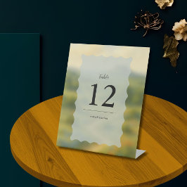 Texas Hill Country Huwelijks Tafel Naamkaarten Reclamebord Met Voetstuk