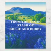 Texas Hill Country Onthouden Wijn Etiket (Enkel label)