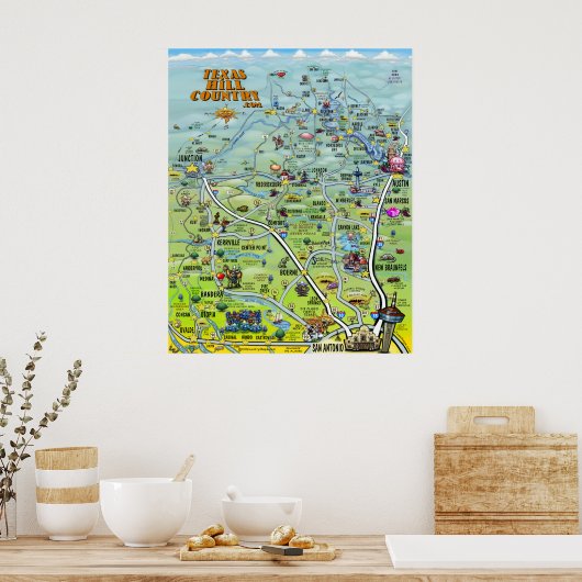 Texas Hill Country Poster (Keuken)