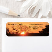 Texas Hill Country Sunrise, retouradreslabels Etiket (Insitu)