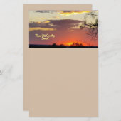 Texas Hill Country Sunset Briefpapier (Voorkant / Achterkant)