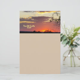 Texas Hill Country Sunset Briefpapier