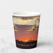 Texas Hill Country Sunset Paper cup Papieren Bekers (Voorkant)