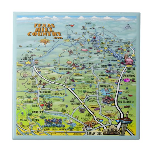 Texas Hill Country Tile Tegeltje (Voorkant)