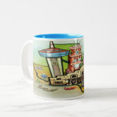 Texas Hill Country Two-Tone Coffee Mok (Voorkant links)