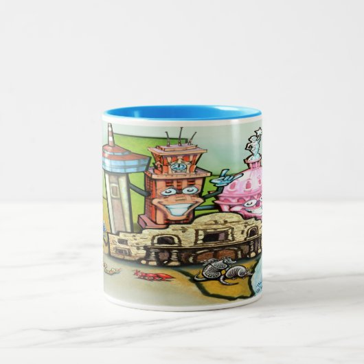 Texas Hill Country Two-Tone Coffee Mok (Center)