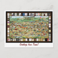 Texas Hill Country Wine Map Briefkaart