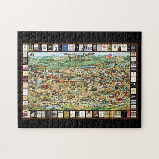 Texas Hill Country Wine Trail Map Puzzle Legpuzzel (Horizontaal)