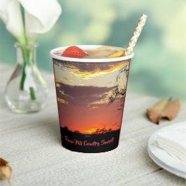 Texas Hill Country Zonsondergang Papieren beker