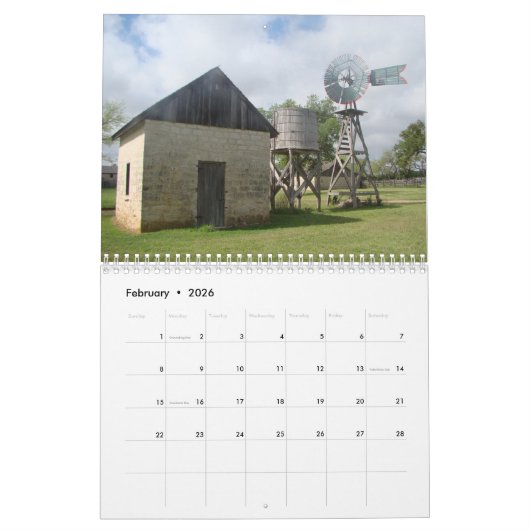 Texas Hill Land 2024 Kalender (Feb 2026)