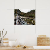 Texas Hill land rotsen en kreek Poster (Keuken)