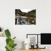 Texas Hill land rotsen en kreek Poster (Thuiskantoor)