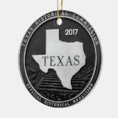 Texas Historische Medallion Keramisch Ornament (Links)