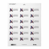 Texas Hockey Flag Logo Etiket (Full Sheet)