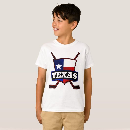Texas Hockey Flag Logo T-shirt (Voorkant volledig)