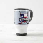Texas Hockey Flag Logo Travel Cup Reisbeker (Voorkant rechts)