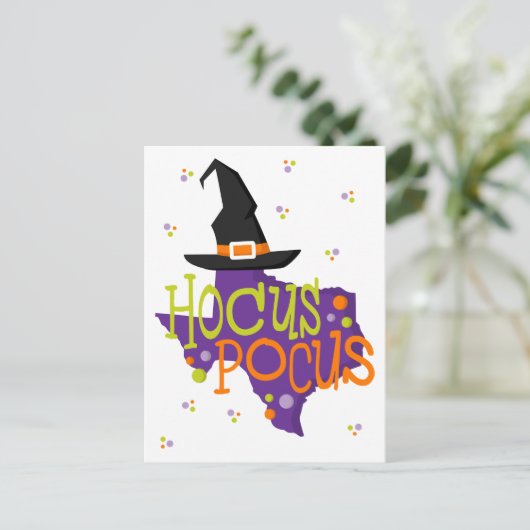 Texas Hocus Pocus Halloween Briefkaart (Staand voorkant)