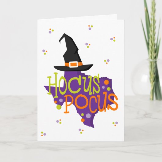 Texas Hocus Pocus Halloween Feestdagen Kaart (Voorkant)