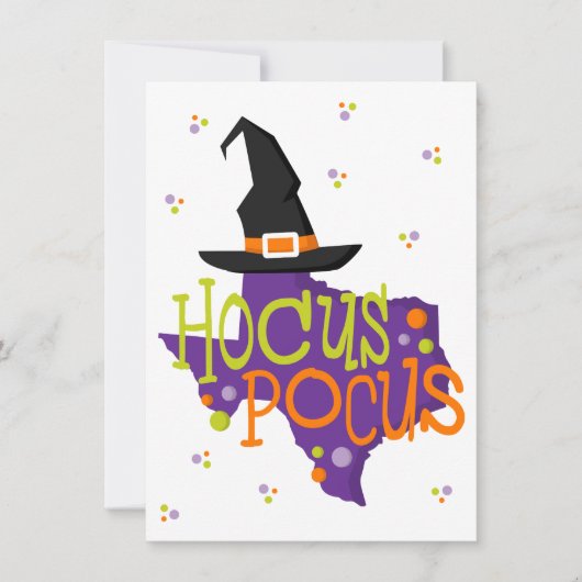 Texas Hocus Pocus Halloween Kaart (Voorkant)