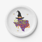 Texas Hocus Pocus Halloween Papieren Bordje (Voorkant)