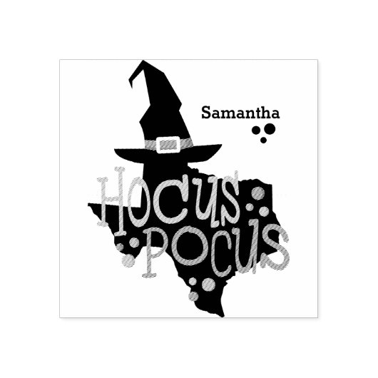 Texas Hocus Pocus Halloween Rubberstempel (Afrduk)