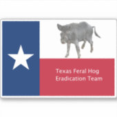 Texas Hog Hunter Sticker (Voorkant)