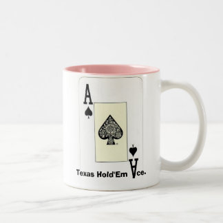 Texas Hold Ace w Front Back Print Ace Design Tweekleurige Koffiemok