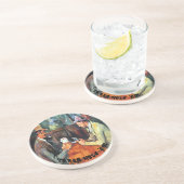 Texas Hold-em-Onderzetter Zandsteen Onderzetter (Zijkant)