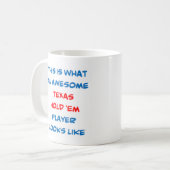 texas hold em player, geweldige koffiemok (Voorkant links)