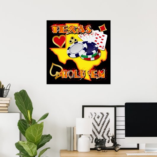 TEXAS HOLD EM-POSTER POSTER (Thuiskantoor)