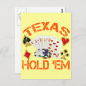 TEXAS HOLD 'EM - VERWIJDERD BRIEFKAART (Voorkant / Achterkant)