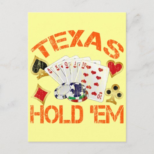 TEXAS HOLD 'EM - VERWIJDERD BRIEFKAART (Voorkant)